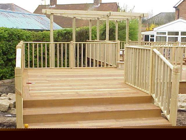 Pergola and decking