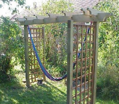 Single Pergola Timber Frame For One Hammock