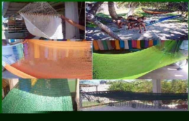 Many styles of Mexican hammocks 